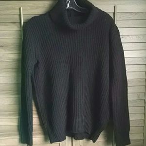 Black turtleneck sweater